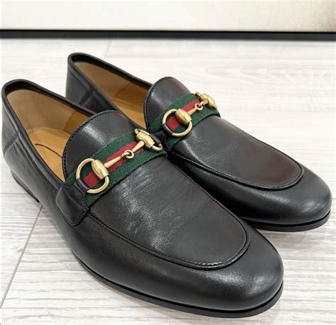 gucci brixton men stamp|Shop Gucci Web Brixton Leather Loafers .